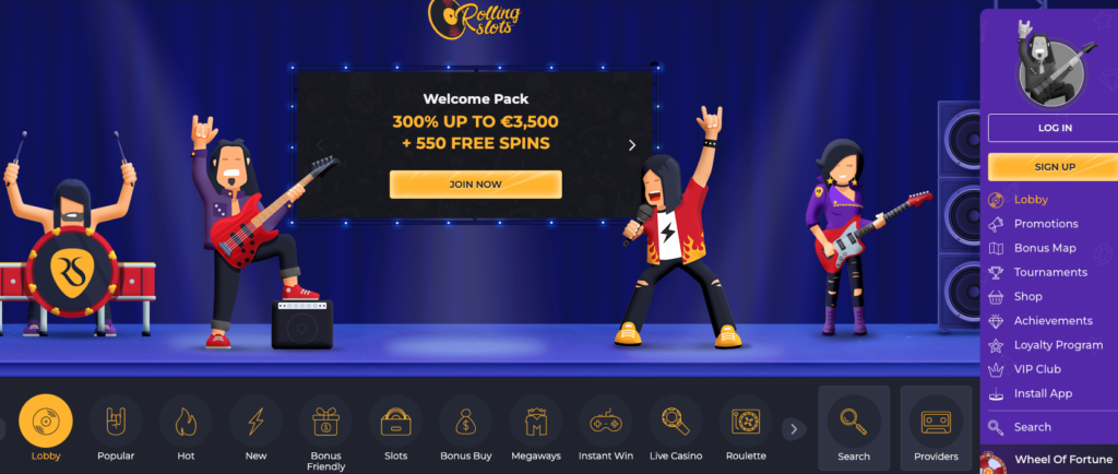 Utan Svensk Licens RollingSlots Casino